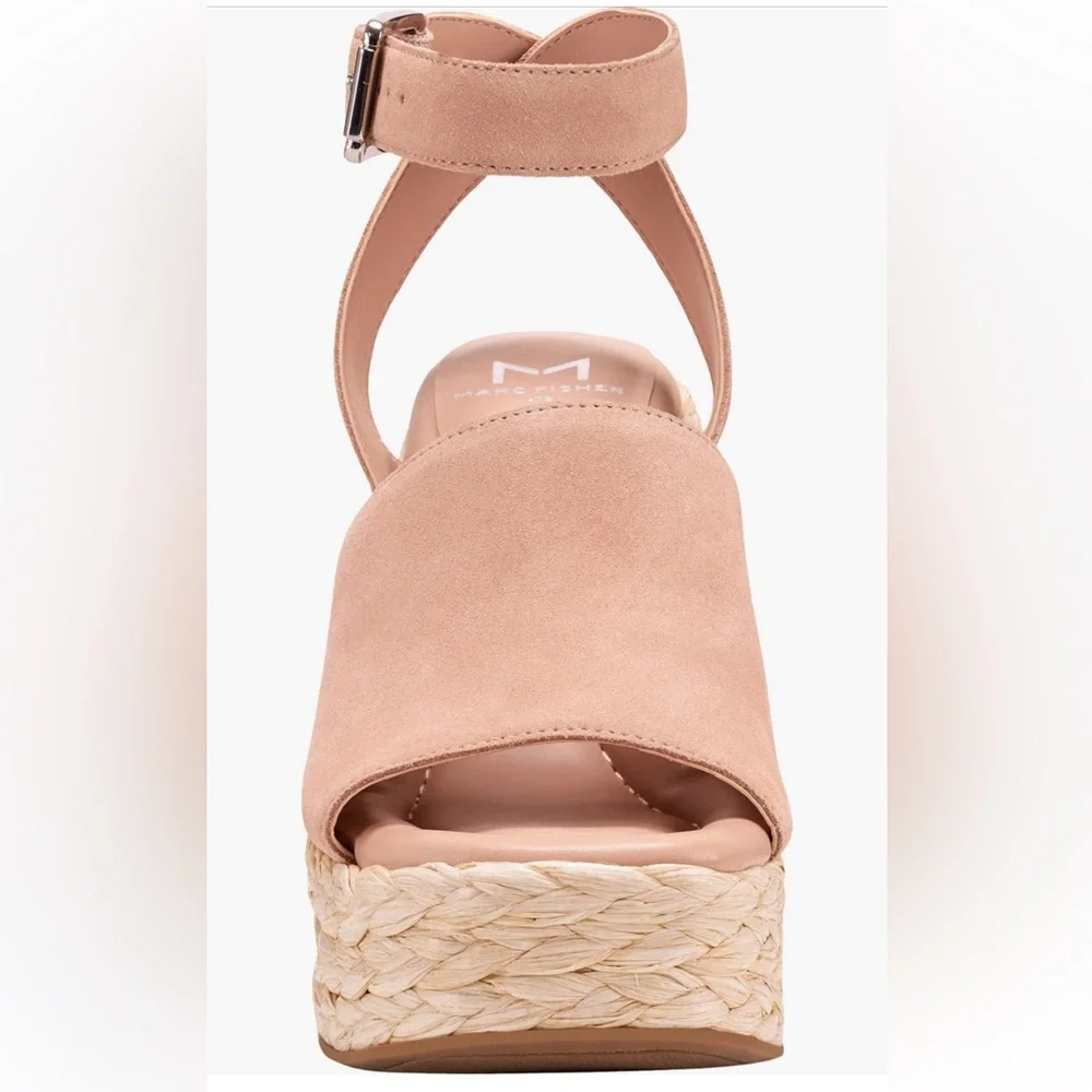 NWT Marc Fisher LTD Wedge Sandals Pink Platform Shoes  New in Box